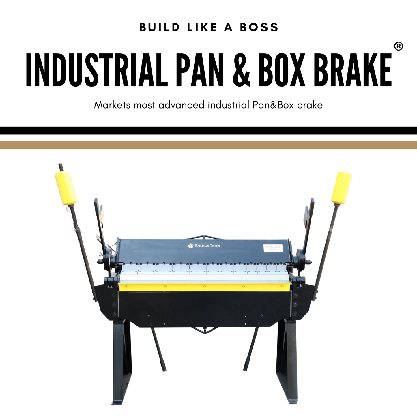 4ft Industrial Pan&Box Brake B-412 - Brabus Tools Inc