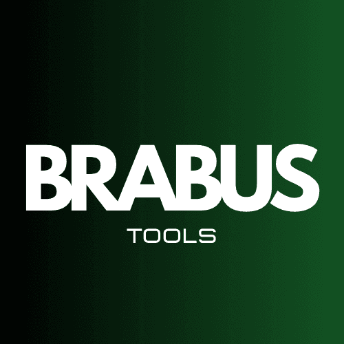 Logo with the text 'BRABUS TOOLS' on a dark gradient green background.