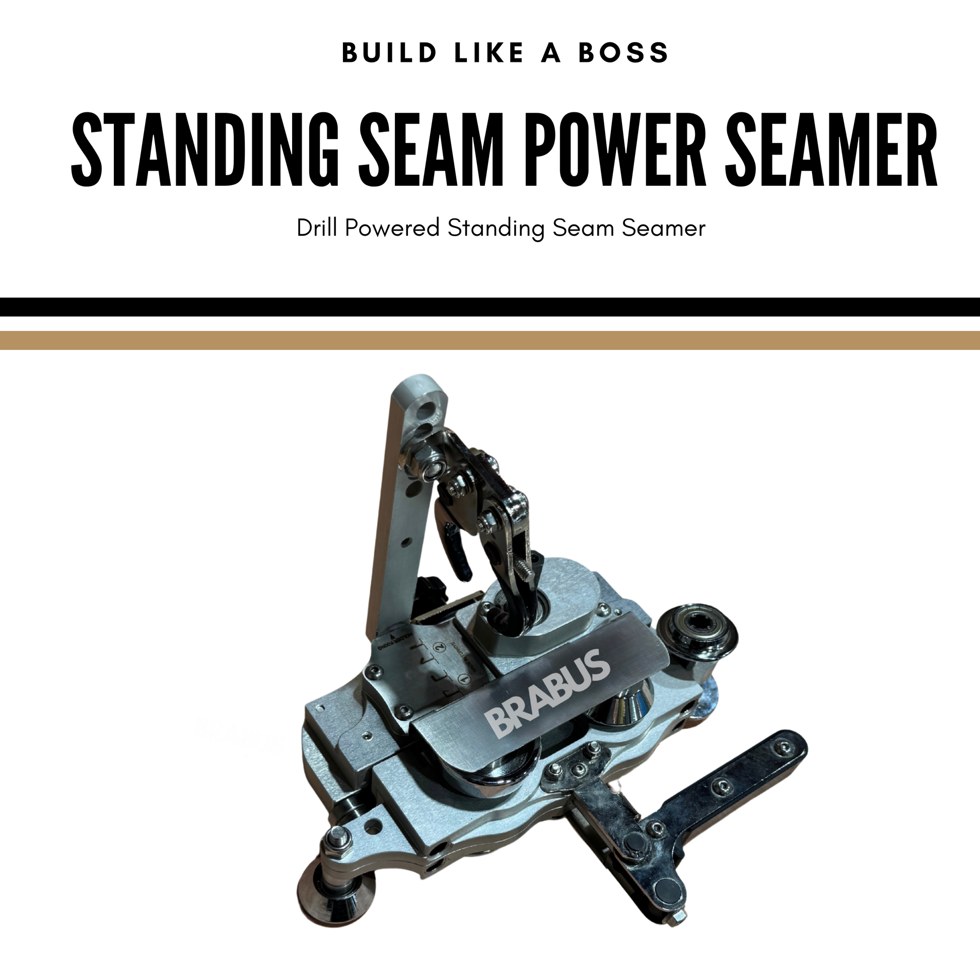 Brabus Power Seamer™ | Drill Powered Mechanical Lock Seamer - Brabus Tools Inc