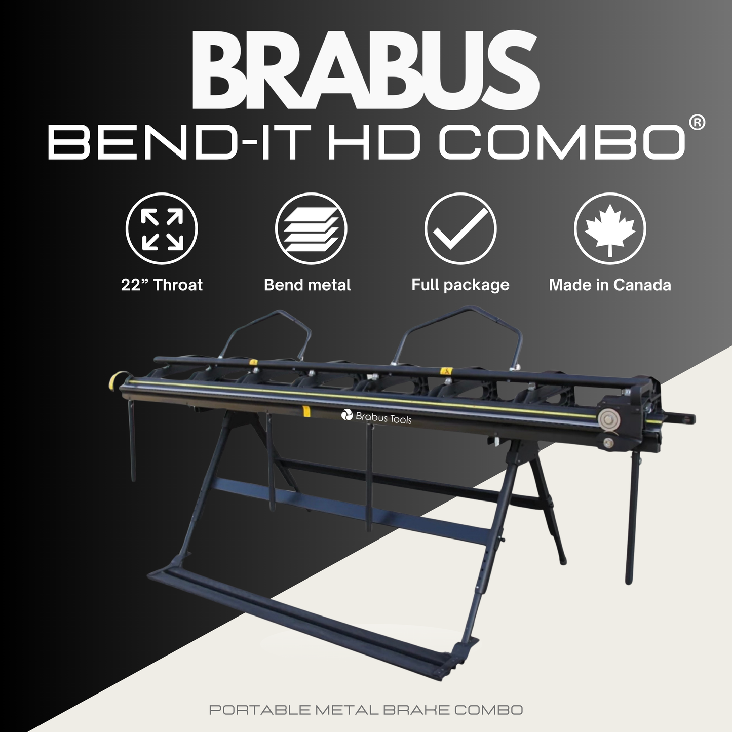 Brabus Bend-It HD Combo® 10’6” Portable Metal brake. Full set-up heavy duty brake - Brabus Tools Inc